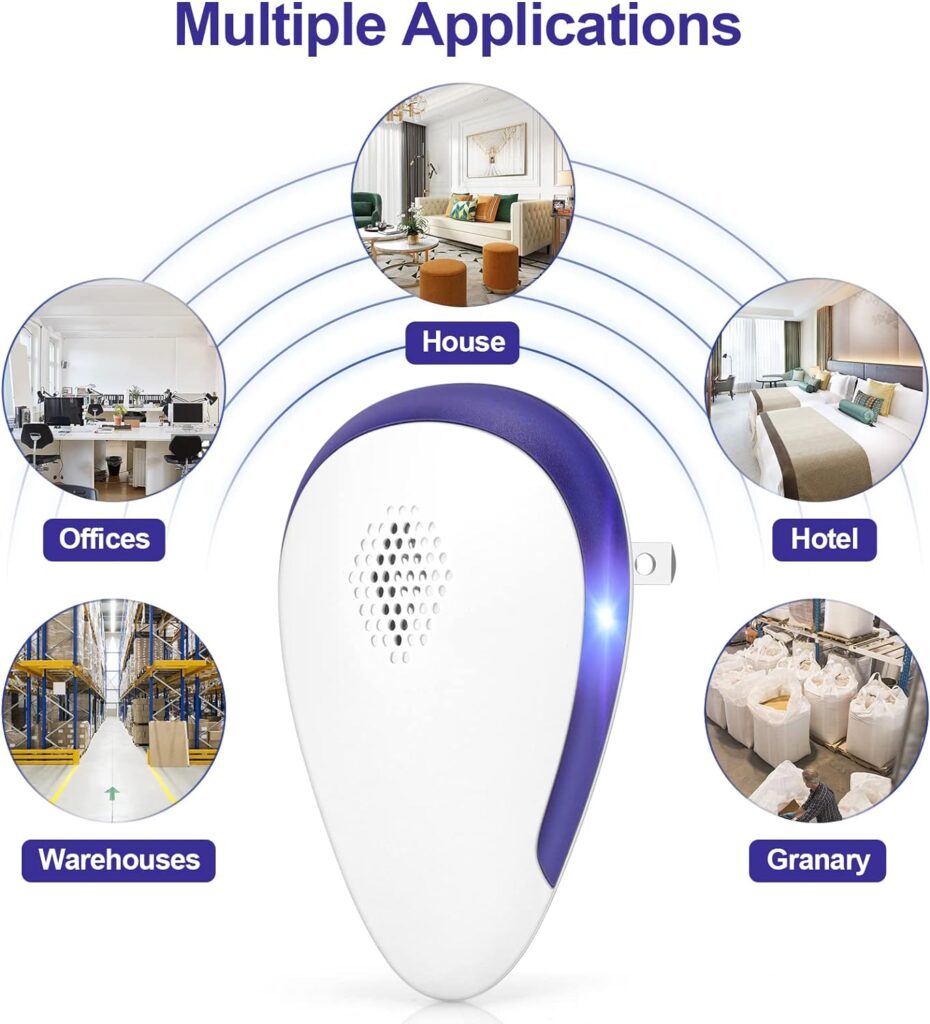 KONIGEVA Pest Repellent Ultrasonic Plug in, Electronic Pest Repeller 6 Packs , Pest Control Plug in, Bug Repellent Indoor for Mosquito Mice Roach Spider Insects White