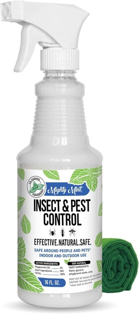 Mighty Mint 16 oz Peppermint Oil Insect Pest Spray - Kit - for Spiders, Ants, and More