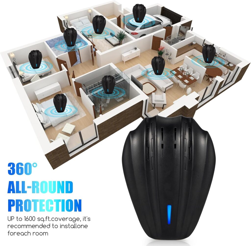 Ultrasonic Pest Repeller 2 Packs Indoor Pest Repeller Plug in Ultrasonic Pest Control Repelling Rodent and Insect Electric Pest Control Repellent Friendly for Rats,Mosquitoes, Flies, Spiders, Bats : Health Household