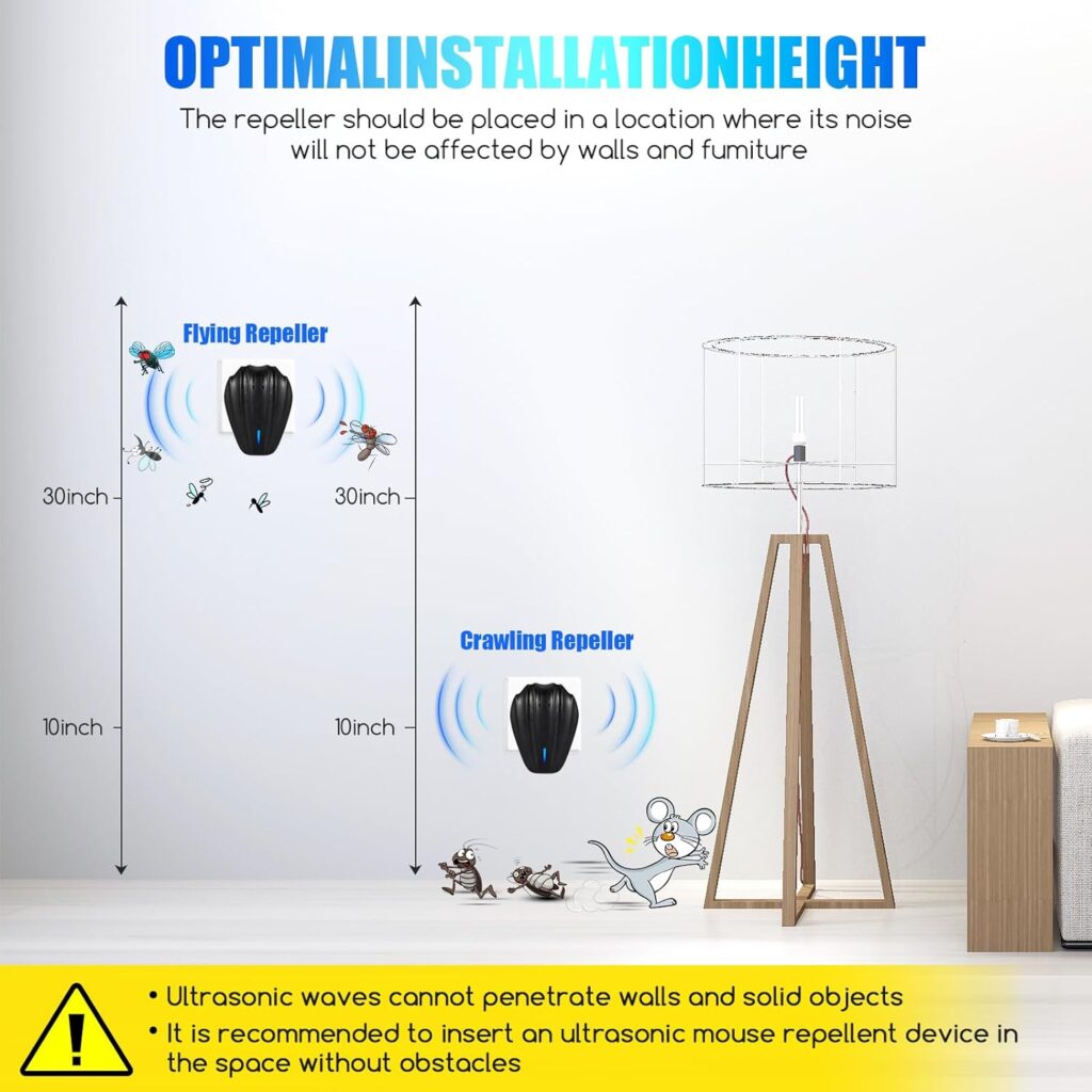 Ultrasonic Pest Repeller 2 Packs Indoor Pest Repeller Plug in Ultrasonic Pest Control Repelling Rodent and Insect Electric Pest Control Repellent Friendly for Rats,Mosquitoes, Flies, Spiders, Bats : Health Household