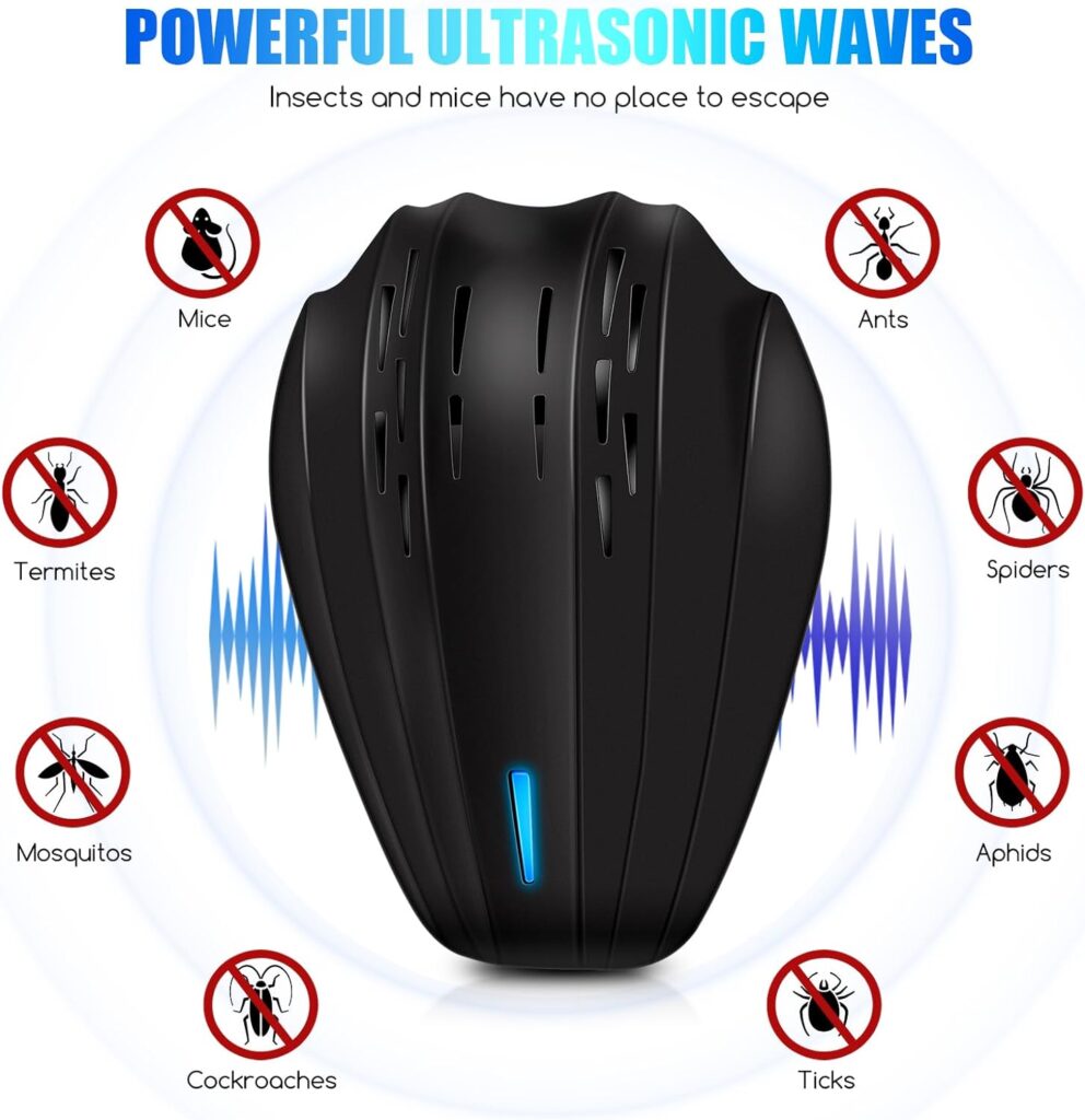 Ultrasonic Pest Repeller 2 Packs Indoor Pest Repeller Plug in Ultrasonic Pest Control Repelling Rodent and Insect Electric Pest Control Repellent Friendly for Rats,Mosquitoes, Flies, Spiders, Bats : Health Household