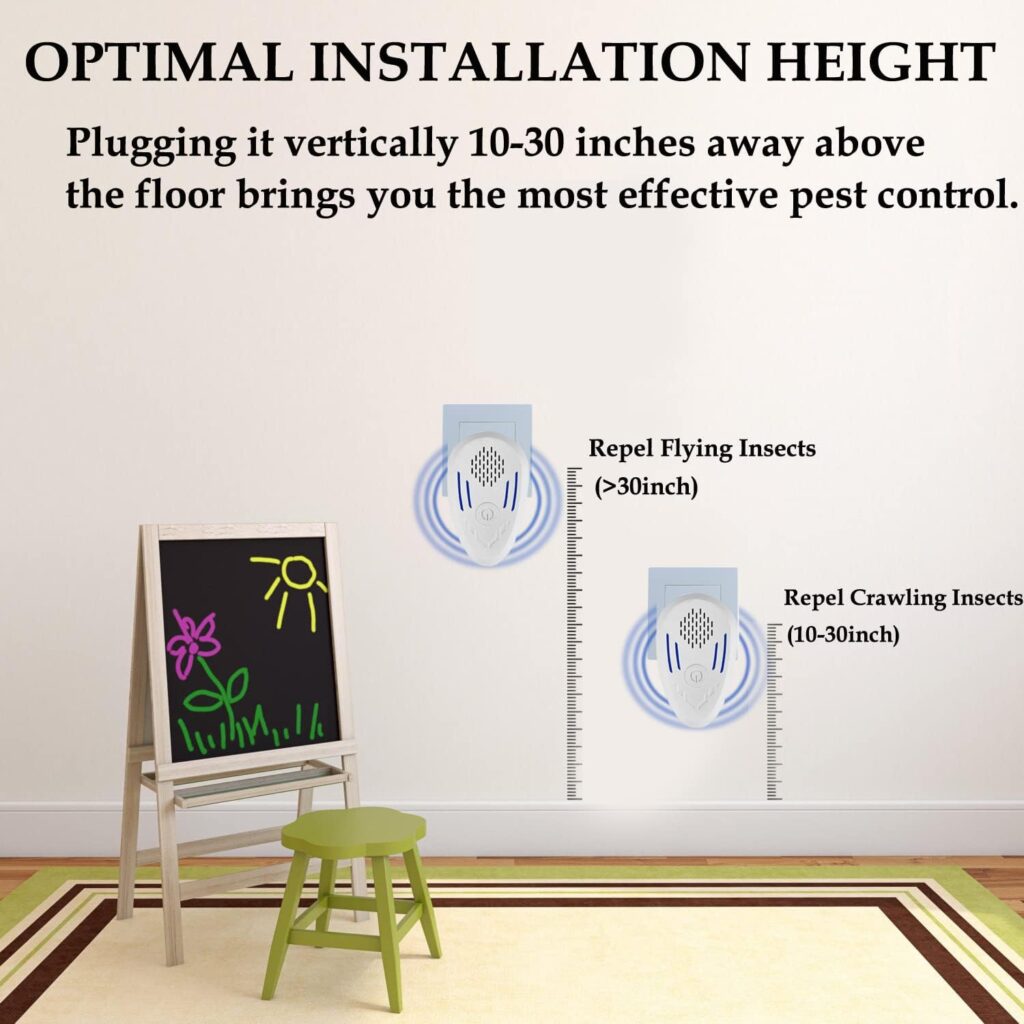 Ultrasonic Pest Repeller 6 Pack Pest Repeller Plug in Indoor Pest Repellent, 2023 Pest Control Ultrasonic Repeller for Insect, Spider, Ant, Cockroach, Flea, Fly, Rodent Repellent