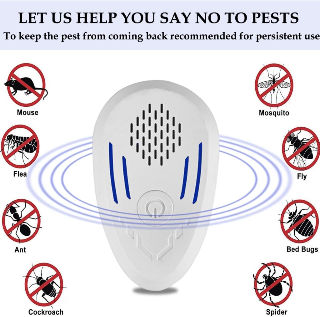 Ultrasonic Pest Repeller 6 Pack Pest Repeller Plug in Indoor Pest Repellent, 2023 Pest Control Ultrasonic Repeller for Insect, Spider, Ant, Cockroach, Flea, Fly, Rodent Repellent