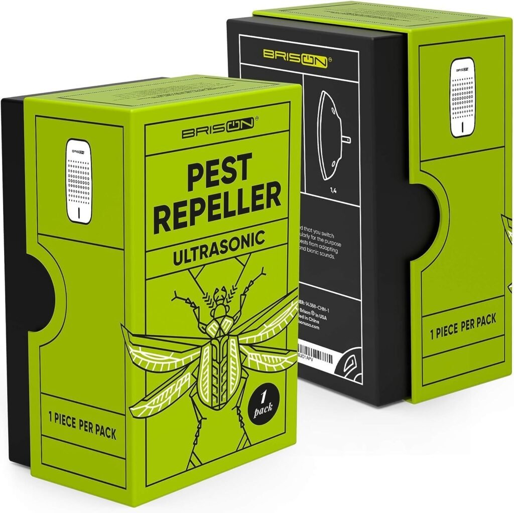 Ultrasonic Pest Repeller - Electromagnetic Pest Repeller Plug-in - Prevents Drives Away Mice Rats Spiders Roaches Ants Rodents Squirrels Bats – [2 Pack]