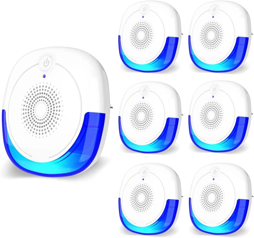 Ultrasonic Pest Repeller, Mouse Repellent, Pest Repellent Ultrasonic Plug in, House Indoor Electronic Pest Control for Rodent, Roach, Mice, Bugs, Mosquito, Mice, Spider, Cockroach, 6 Packs
